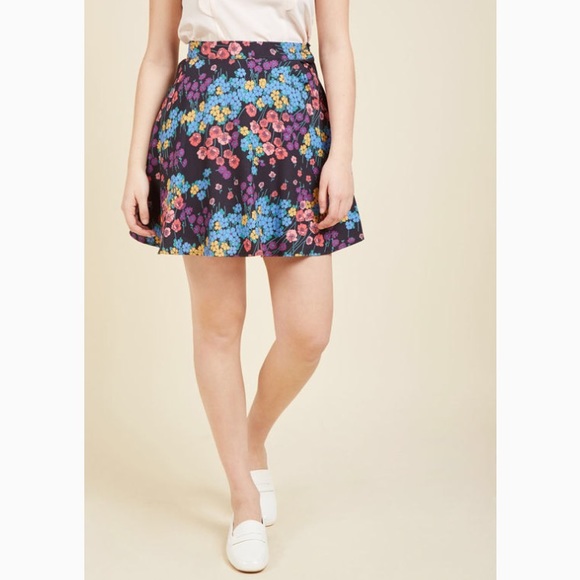 Modcloth Dresses & Skirts - Whimsical Ambitions Skater Skirt in Garden